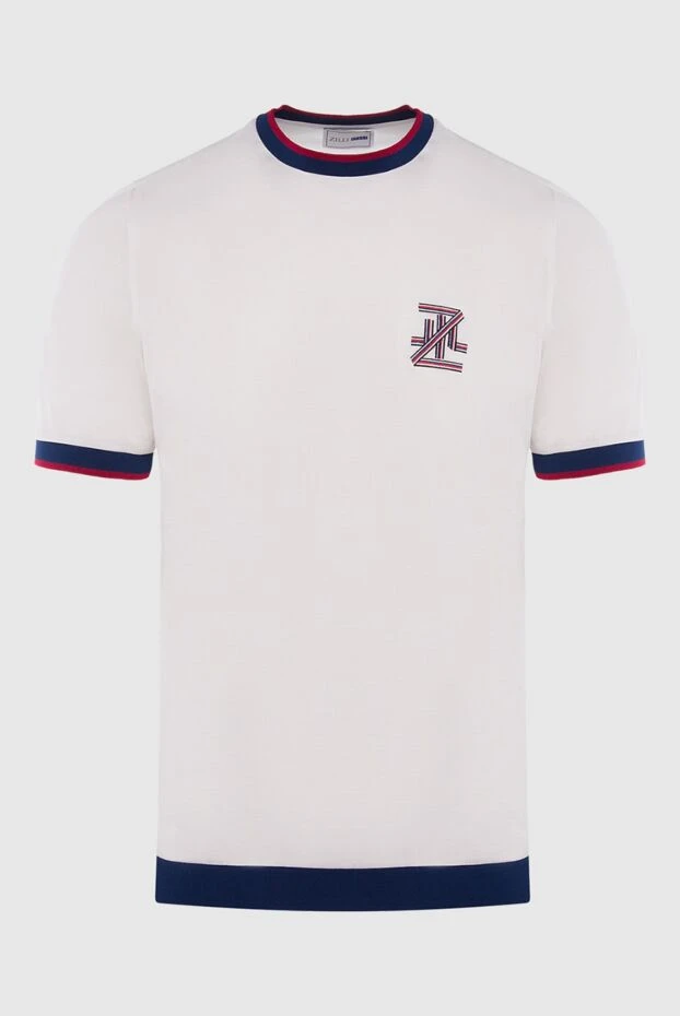Zilli мужские футболка из хлопка белая мужская купить с ценами и фото 167528 - фото 1