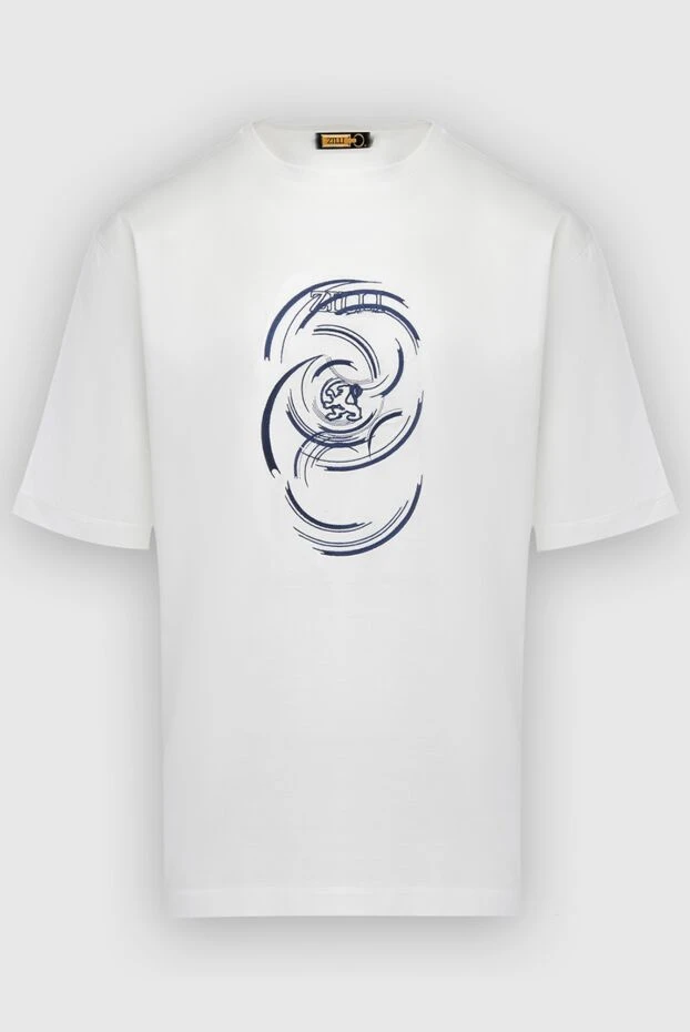 Zilli мужские футболка из хлопка белая мужская купить с ценами и фото 167530 - фото 1