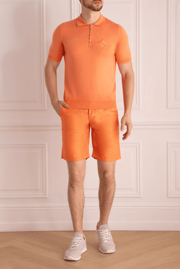 Zilli man cotton, silk and crocodile leather polo orange for men buy with prices and photos 167542 - photo 2