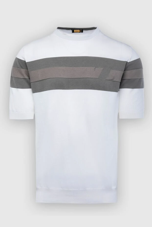 Zilli man short sleeve jumper in silk and cotton white for men buy with prices and photos 167548 - photo 1