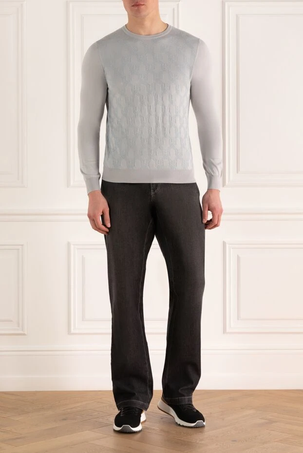 Zilli man gray cashmere and silk jumper for men 167556 - photo 2