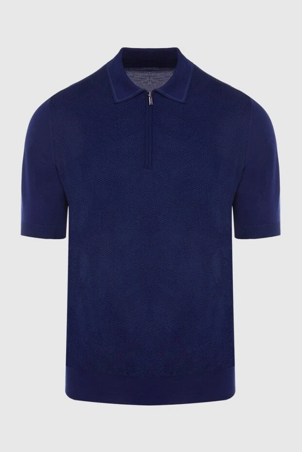Zilli man cotton and silk polo blue for men buy with prices and photos 167588 - photo 1