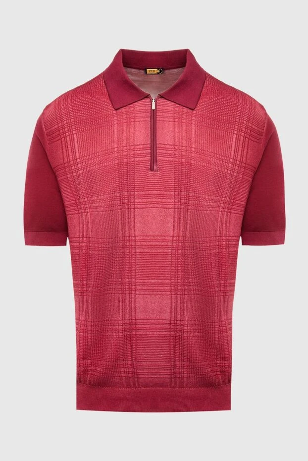 Zilli man cotton and silk polo burgundy for men buy with prices and photos 167589 - photo 1