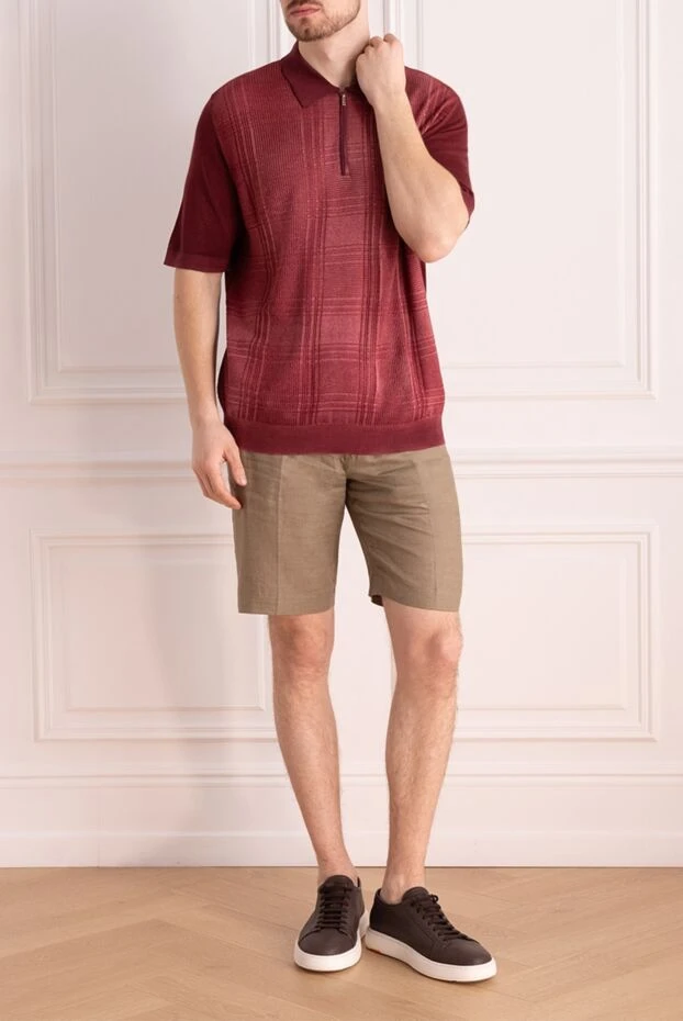 Zilli man cotton and silk polo burgundy for men 167589 - photo 2