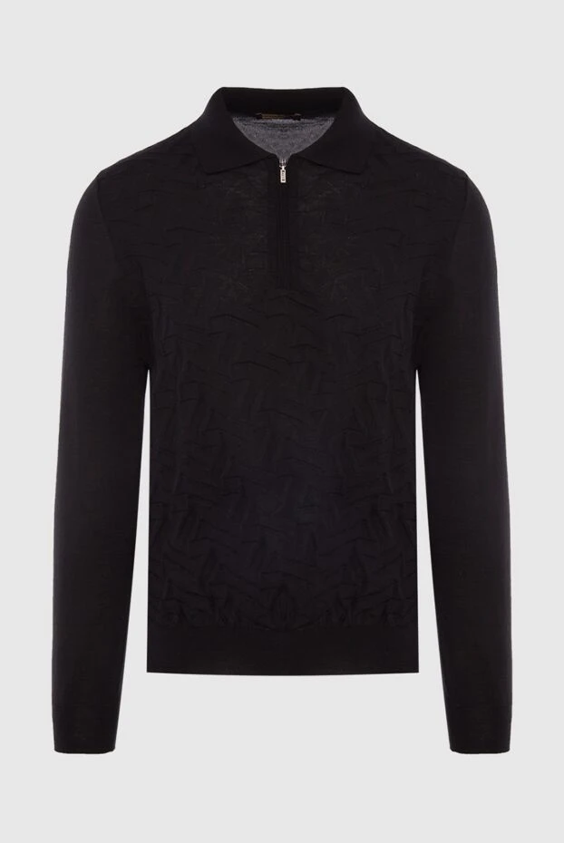 Zilli man long sleeve polo in silk and cashmere black for men buy with prices and photos 167591 - photo 1