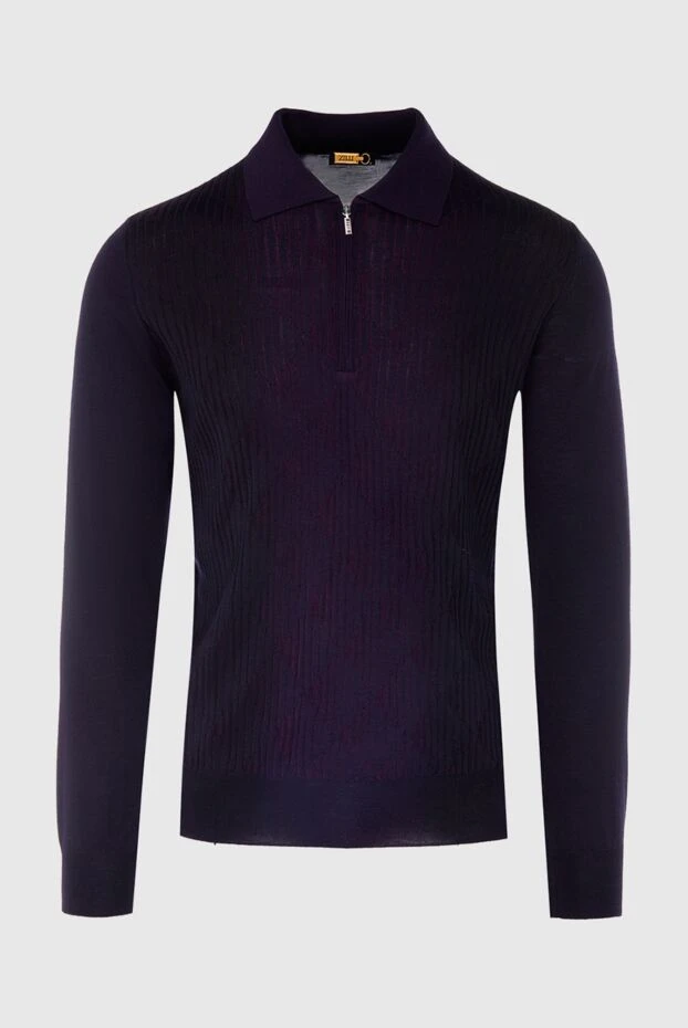 Zilli man long sleeve polo in silk and cashmere blue for men buy with prices and photos 167598 - photo 1