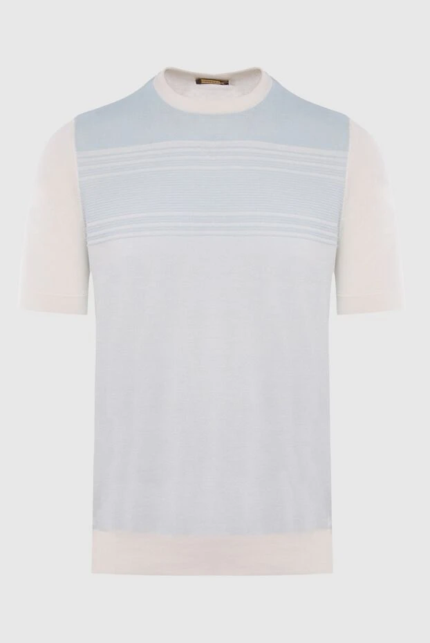 Zilli man short sleeve jumper in silk and cotton white for men 167604 - photo 1