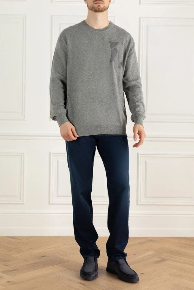 Zilli man cashmere jumper gray for men buy with prices and photos 167608 - photo 2