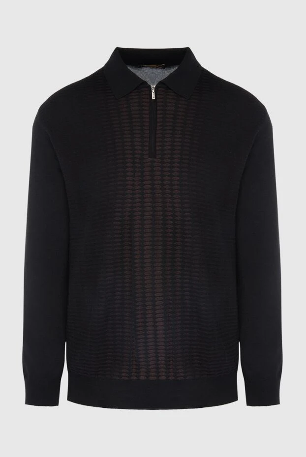 Zilli man long sleeve polo in silk and cashmere black for men buy with prices and photos 167611 - photo 1