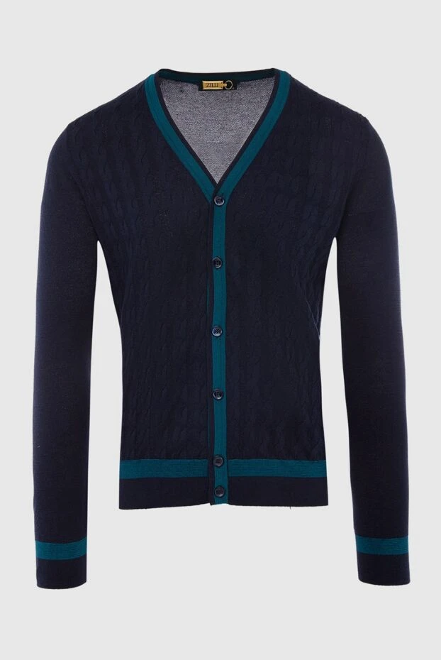 Zilli man men's cardigan made of cotton and silk blue buy with prices and photos 167619 - photo 1