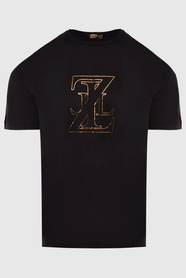 Zilli мужские футболка из хлопка черная мужская купить с ценами и фото 167620 - фото 1