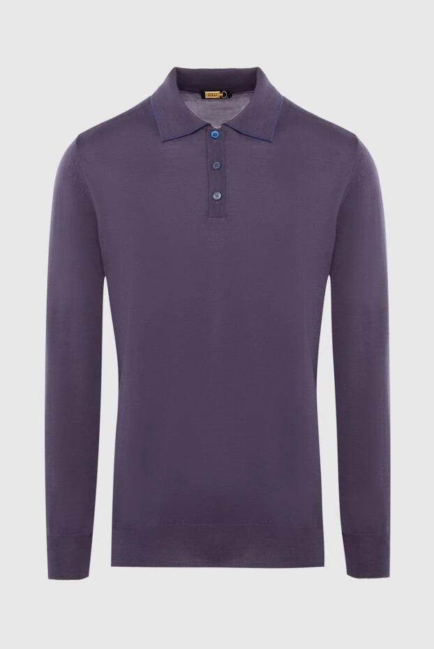 Zilli man long sleeve polo in silk, cashmere and crocodile violet for men buy with prices and photos 167629 - photo 1