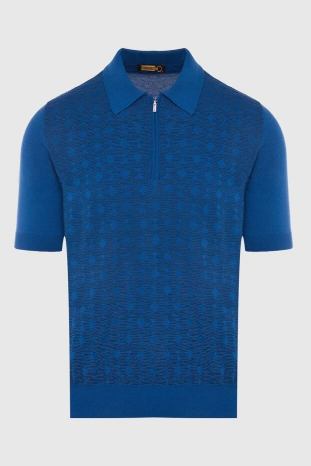 Zilli man cotton and silk polo blue for men buy with prices and photos 167637 - photo 1