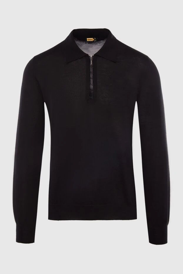 Zilli man long sleeve polo in silk and cashmere black for men buy with prices and photos 167639 - photo 1