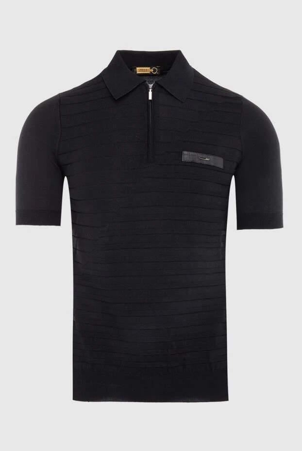 Zilli man cotton, silk and crocodile leather polo black for men buy with prices and photos 167648 - photo 1