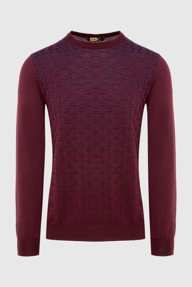 Zilli man cashmere and silk jumper burgundy for men buy with prices and photos 167652 - photo 1