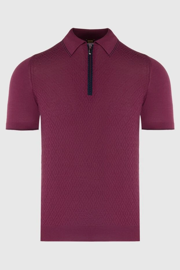Zilli man silk and viscose polo burgundy for men buy with prices and photos 167653 - photo 1
