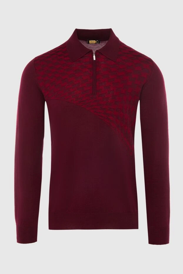 Zilli man polo with long sleeves made of silk and cashmere burgundy for men buy with prices and photos 167657 - photo 1