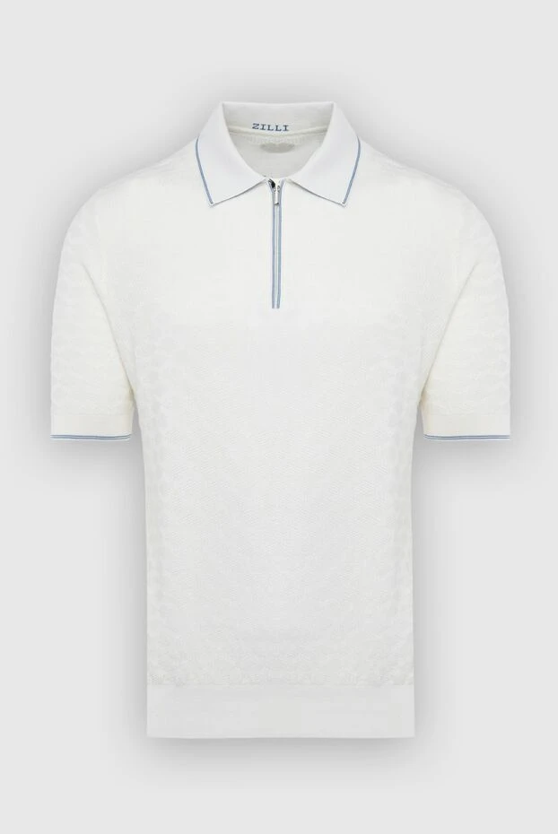 Zilli man cotton and silk polo white for men buy with prices and photos 167660 - photo 1