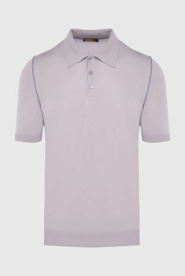 Zilli man men's polo shirt made of silk, viscose and crocodile leather buy with prices and photos 167661 - photo 1