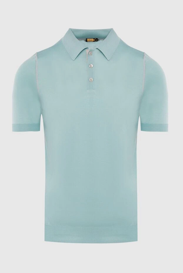 Zilli man blue silk, bamboo and crocodile skin polo for men buy with prices and photos 167664 - photo 1