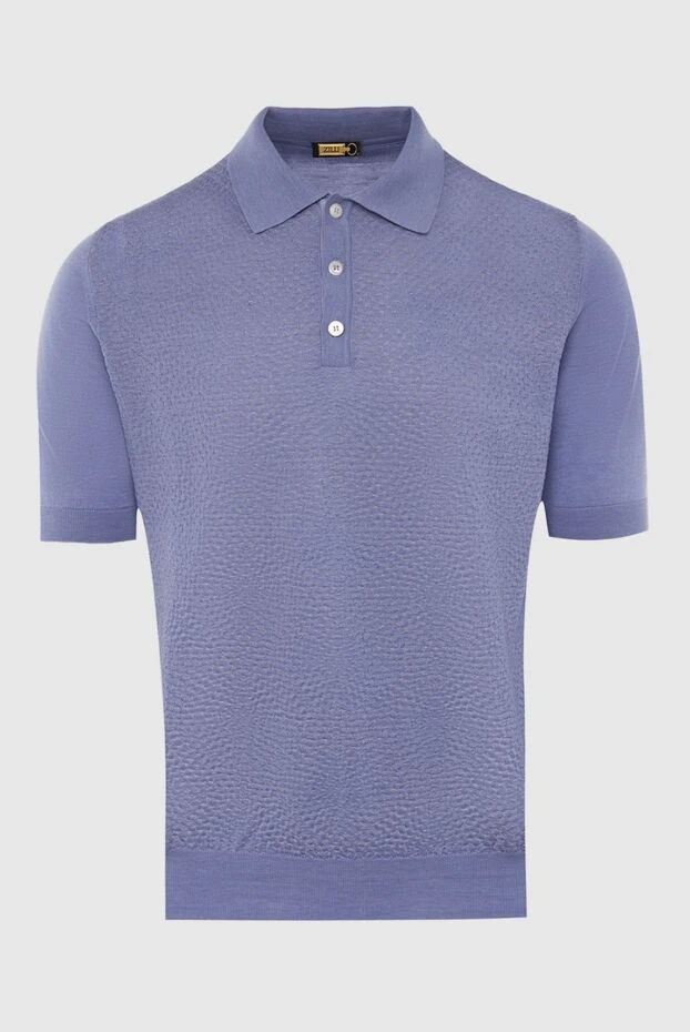 Zilli man cotton, silk and crocodile leather polo shirt purple for men buy with prices and photos 167669 - photo 1