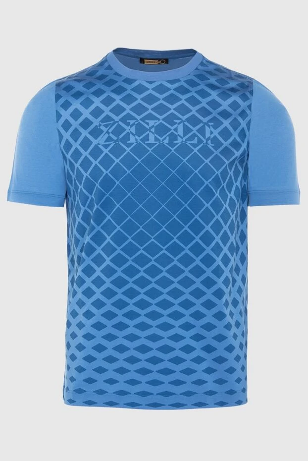 Zilli мужские футболка из хлопка синяя мужская купить с ценами и фото 167675 - фото 1