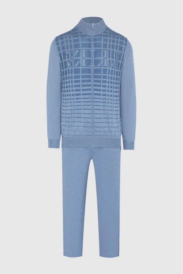 Zilli man men's sports suit made of cashmere and silk, blue buy with prices and photos 167677 - photo 1