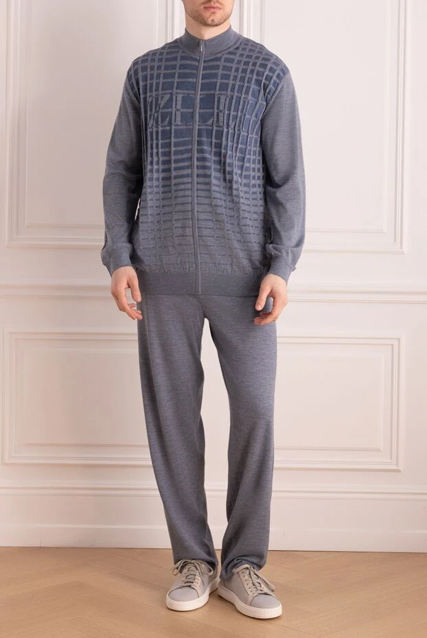 Zilli man men's sports suit made of cashmere and silk, blue buy with prices and photos 167677 - photo 2