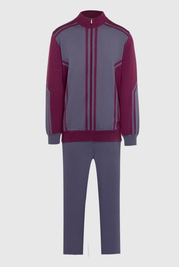 Zilli man men's sports suit made of cashmere, silk and alligator skin, burgundy buy with prices and photos 167681 - photo 1