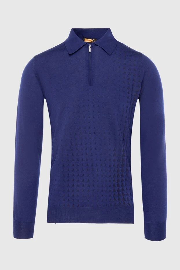 Zilli man purple long sleeve polo shirt in silk and cashmere for men buy with prices and photos 167694 - photo 1