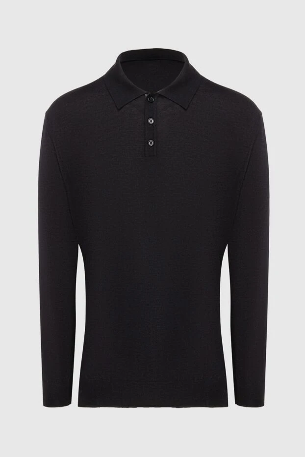 Zilli man long sleeve polo in silk, cashmere and crocodile skin black for men buy with prices and photos 167696 - photo 1