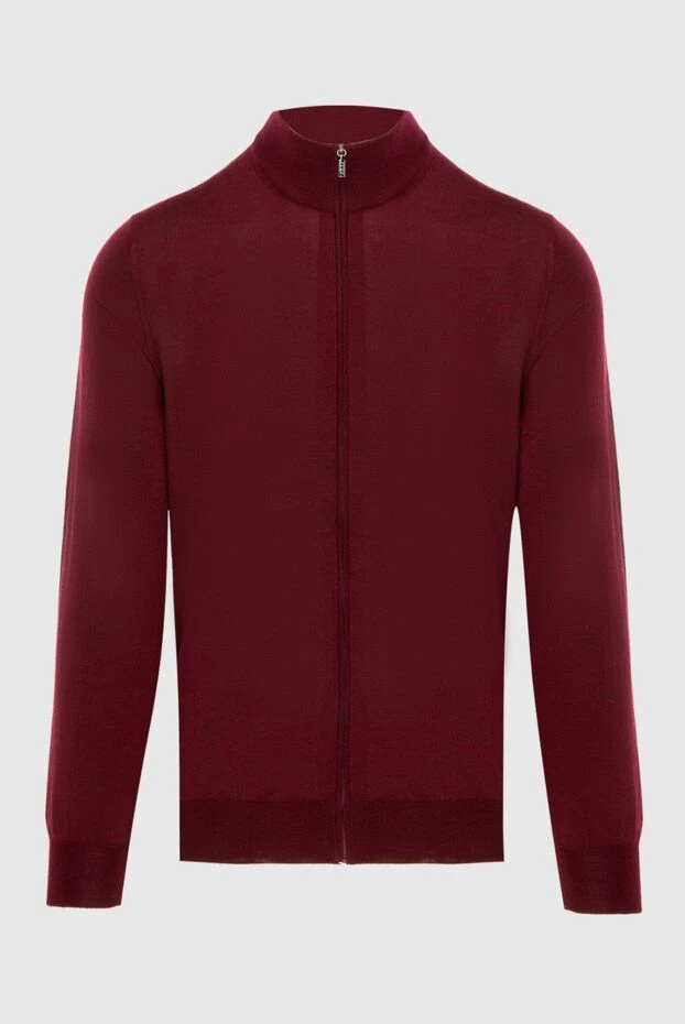 Zilli man men's cardigan made of cashmere and silk, burgundy buy with prices and photos 167704 - photo 1