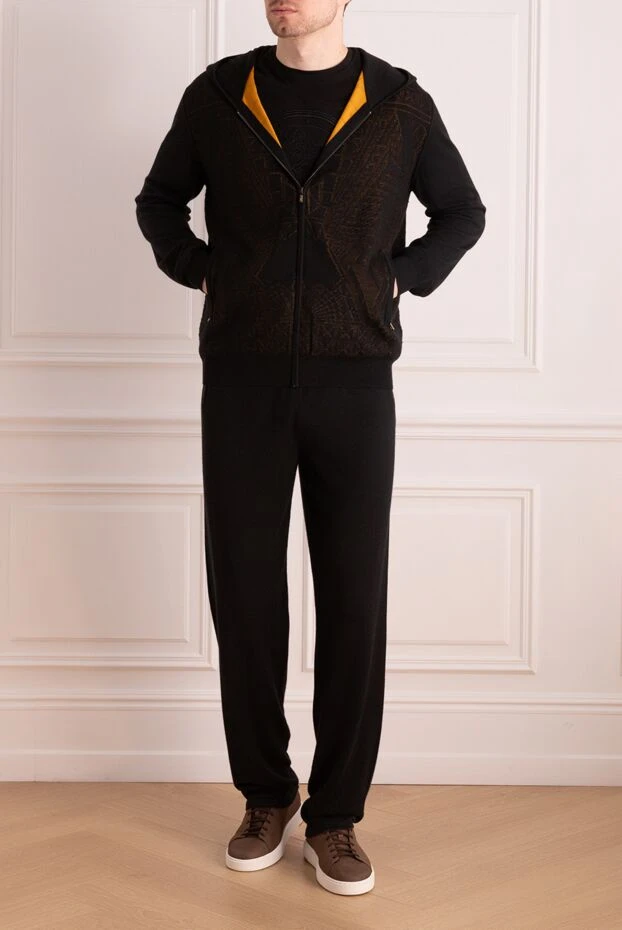 Zilli man men's sports suit made of cashmere and silk, black buy with prices and photos 167714 - photo 2