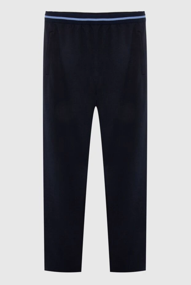 Zilli sports pants for men made of cotton, silk and polyamide blue 167718 - photo 1