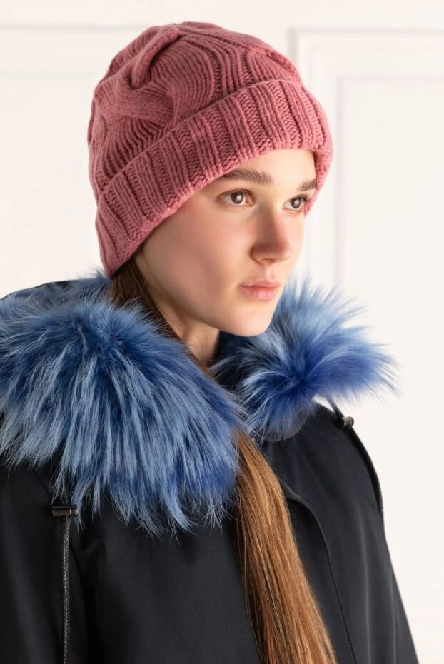 Loro Piana woman pink cashmere hat for women buy with prices and photos 167730 - photo 2