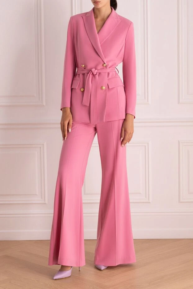 D.Exterior woman women's pink polyester and elastane trouser suit 167776 - photo 2