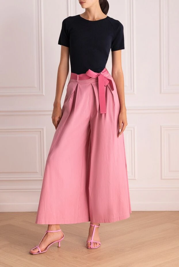 D.Exterior woman pink cotton and polyamide trousers for women buy with prices and photos 167778 - photo 2