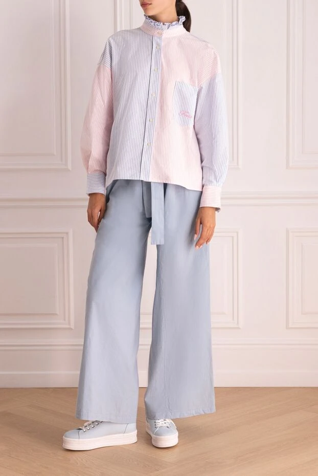 Forte dei Marmi Couture женские блуза из хлопка розовая женская купить с ценами и фото 167789 - фото 2
