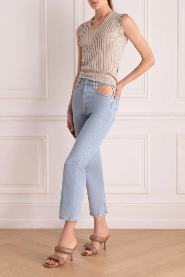 Forte dei Marmi Couture женские джинсы из хлопка голубые женские купить с ценами и фото 167796 - фото 2