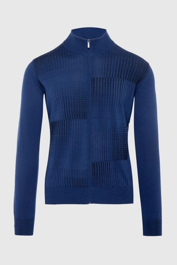 Zilli man men's cashmere and silk cardigan blue buy with prices and photos 167808 - photo 1