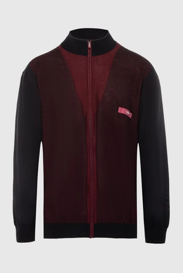 Zilli man men's cardigan made of cashmere and silk, burgundy buy with prices and photos 167810 - photo 1