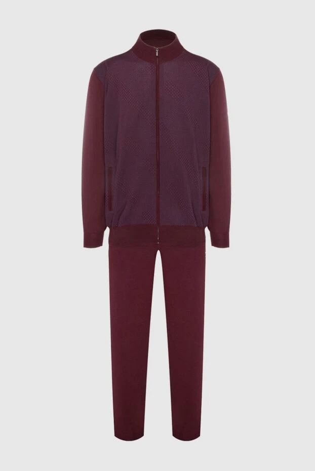 Zilli man men's sports suit made of cashmere and silk, burgundy buy with prices and photos 167811 - photo 1