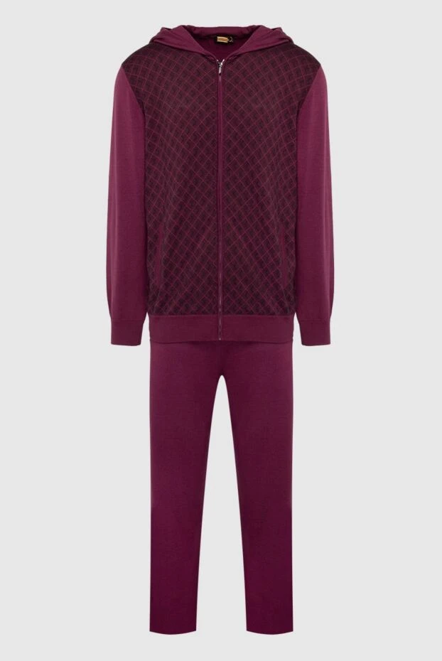 Zilli man men's sports suit made of cashmere, wool and silk, burgundy 167812 - photo 1