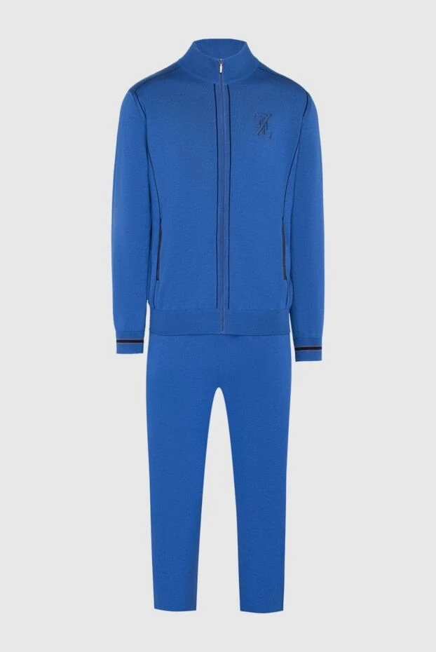 Zilli мужские костюм спортивный мужской из кашемира и шёлка синий купить с ценами и фото 167815 - фото 1