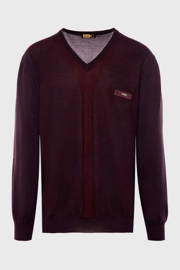 Zilli man cashmere and silk jumper burgundy for men 167818 - photo 1