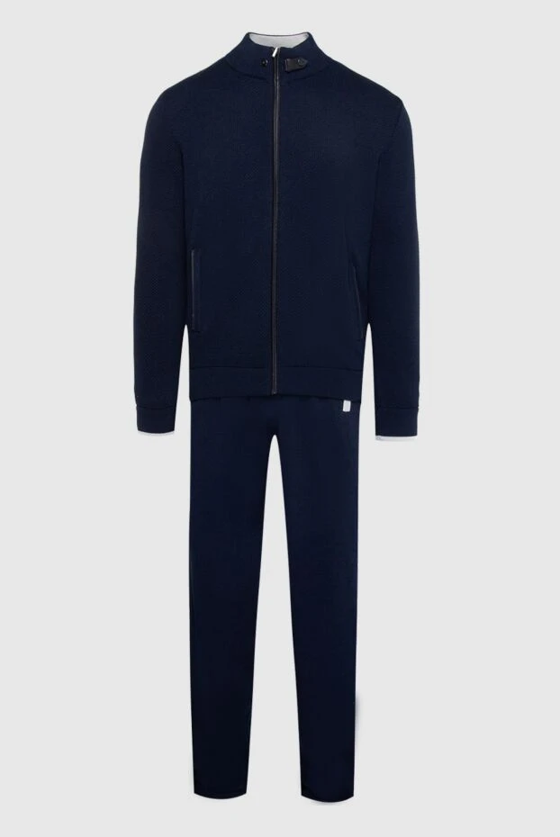 Zilli man men's sports suit made of cashmere and silk, blue buy with prices and photos 167828 - photo 1