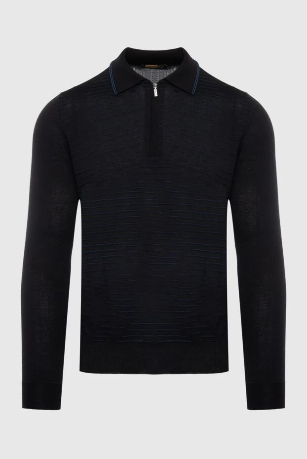Zilli man long sleeve polo in silk and cashmere black for men buy with prices and photos 167835 - photo 1