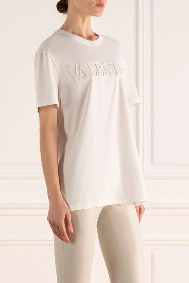 Valentino woman white cotton t-shirt for women 178039 - photo 3