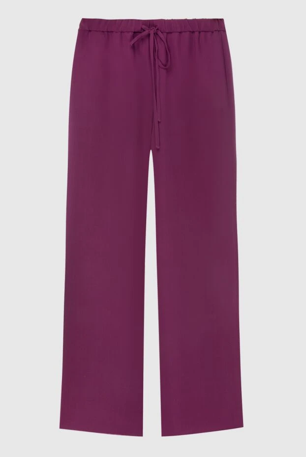 Valentino woman burgundy silk trousers for women 167846 - photo 1